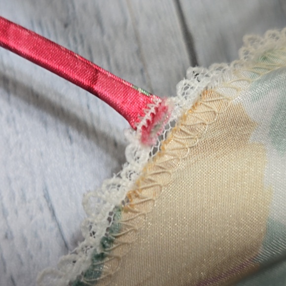 Vintage Deena Floral Lace Trim Slip Dress Sz M - Picture 9 of 13